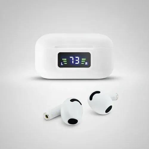Audífonos Inalámbricos Tws Diegmark T19 Bluetooth 5.3 Con Cancelación De Ruido Y Micrófono Blanco