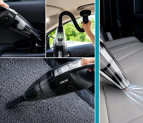 Aspiradora De Mano Inalámbrica 120w Para Auto Hogar Recargab Negro