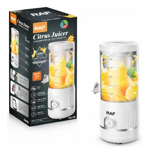 Exprimidor De Cítricos Portátil 45w 250ml Recargable Compact Blanco 50 Hz/60 Hz
