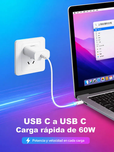 Kit De Cables Multifuncional 60w Tipo C Micro Usb Usb L Blanco
