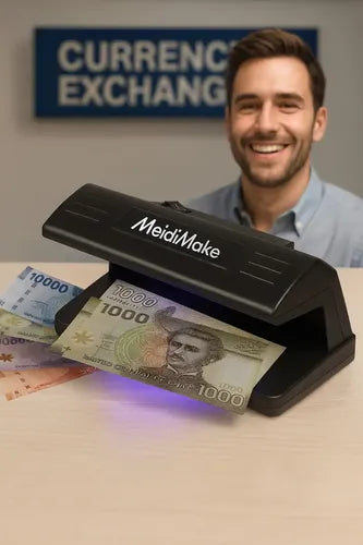 Detector De Billetes Falsos Y Tarjetas Uv 4w, Verificador Para Negocios