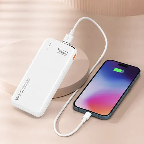 Power Bank 10000mah Portátil Carga Rápida Compacto Y Ligero Blanco
