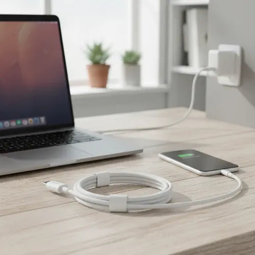 Cable Carga Rápida Usb-c A Usb-l Compatible Con iPhone 2mts Blanco