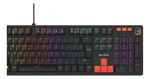 Teclado Mecánico Gamer Diegmark Wb555 Con Rgb Y Eje Rojo Usb-c Para Pc Y Mac Negro Español Latinoamericano