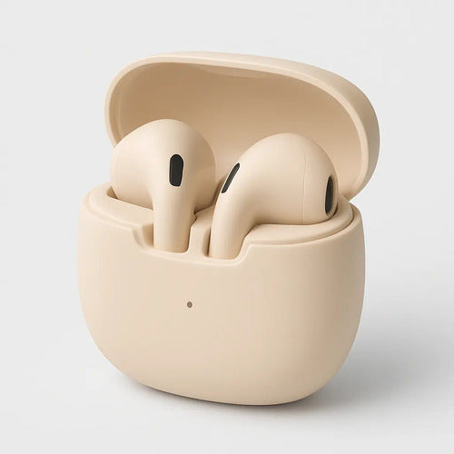 Audífonos Inalámbricos Diegmark Ht-09 Bluetooth 5.3 Con Sonido Hi-fi Y Micrófono Para Android Y iPhone Beige Claro