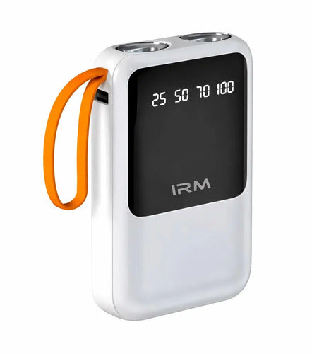 Power Bank Portátil Diegmark De 10000 Mah Con Carga Rápida 12w, Cables Integrados Y Linterna Led Negro/blanco