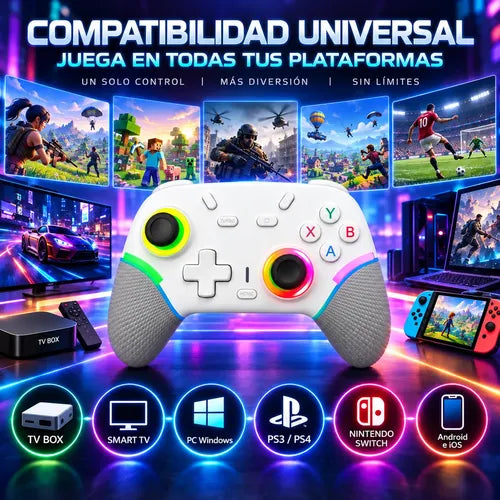 Control Joystick Gamer X9 Inalámbrico Rgb Multiplataforma