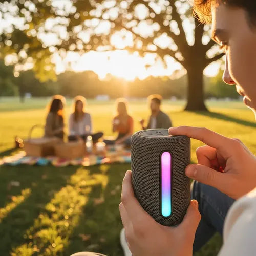 Parlante Inalámbrico A8 Bluetooth 5.3 Usb Radio Fm Luz Rgb