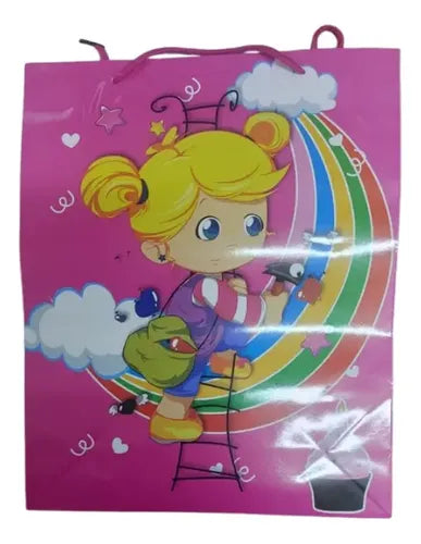 Bolsas De Regalo Infantiles Niña Pack 12 Diseños Animados Multicolores Diseño Variado
