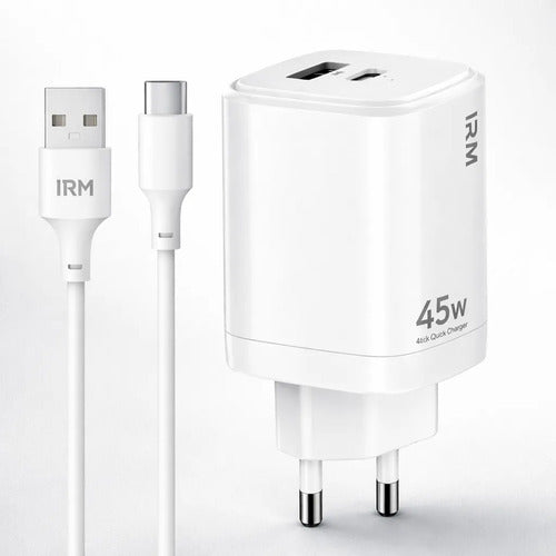 Cargador 45w Compatible Con Samsung S22, S23, S24 S25 Series Blanco