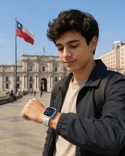 Smartwatch Diegmark W9-ultra Con Pantalla Hd Amoled Para Android E Ios, Color Blanco Plateado Deportivo