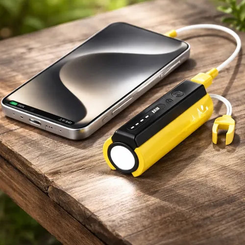 Batería Externa 5000mah R60 Con Linterna Portátil Y Cable