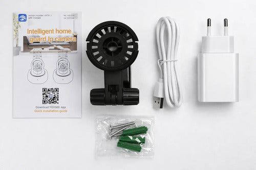 Cámara De Seguridad Wifi Jt-clear Hd Para Hogar Con Cabezal Giratorio Y Visión Nocturna Blanco