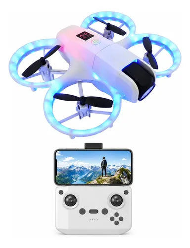 Drone Mini K5 2.4ghz Cámara Aérea Control Remoto Luces Led Gris