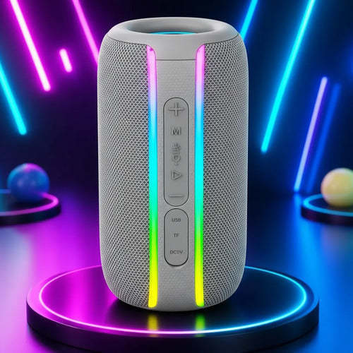 Parlante Bluetooth 8w Tws Luces Led Recargable Usb 1500mah