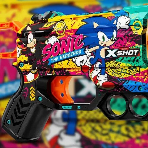 Pistola De Dardos Xshot Sonic Hyper Spike 8 Dardos De Espuma Multicolor