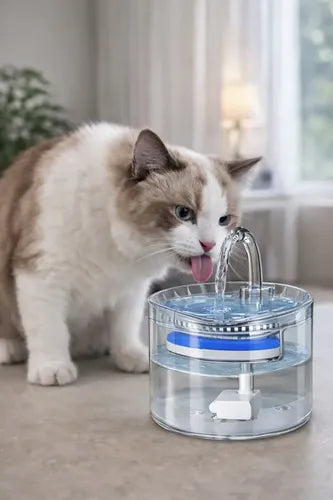 Fuente De Agua Dispensador Automática Para Perros Y Gatos Bebedero Agua Transparente