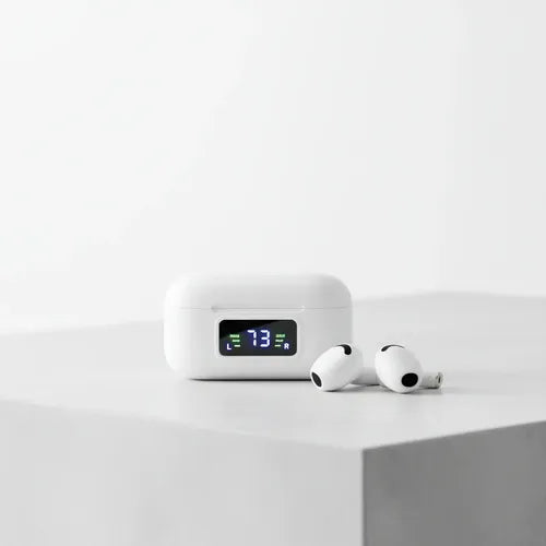 Audífonos Inalámbricos Tws Diegmark T19 Bluetooth 5.3 Con Cancelación De Ruido Y Micrófono Blanco