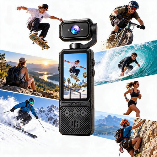 Cámara Deportiva Pocket 1080p Wifi Pantalla Antivibración