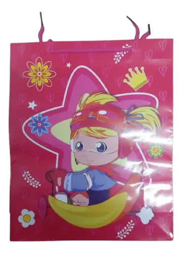 Bolsas De Regalo Infantiles Niña Pack 12 Diseños Animados Multicolores Diseño Variado