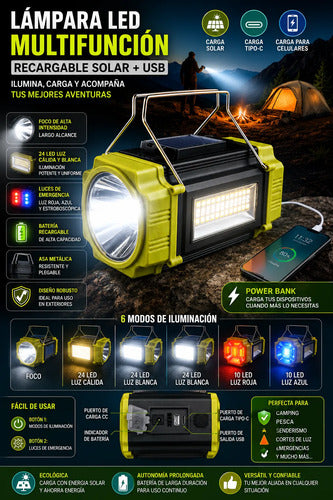 Kit Powerbank 30000mah Linterna Multifunción Led Y Audífonos Blanco/verde