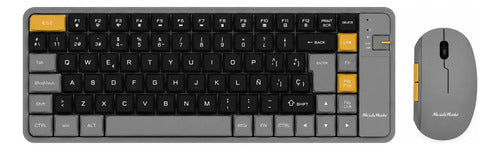 Kit Para Tablet De Teclado Y Mouse Gamer + Soporte Metálico Gris/negro Gris Oscuro