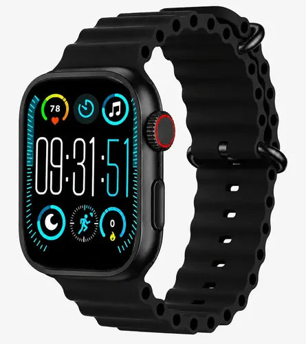 Smartwatch Diegmark W.9 Ultra Con Llamadas Bluetooth Y Monitoreo De Salud Para iPhone Y Android Negro Hebilla