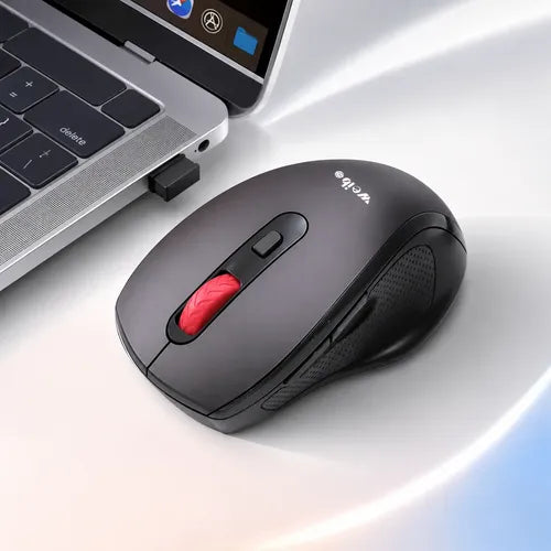 Mouse Inalámbrico 2.4ghz Bluetooth 5.0 1600 Dpi 6 Botones Negro