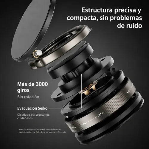 Soporte Magnético Adsorción Al Vacío Para Auto Rotación 180° Negro/bronce