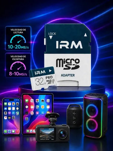 Tarjeta Micro Sd Hc 32gb Clase 10 Irm Con Adaptador Sd