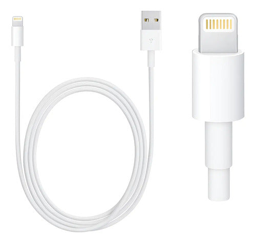 Cable Usb Carga Rápida Para iPhone Lightning 1mt Blanco