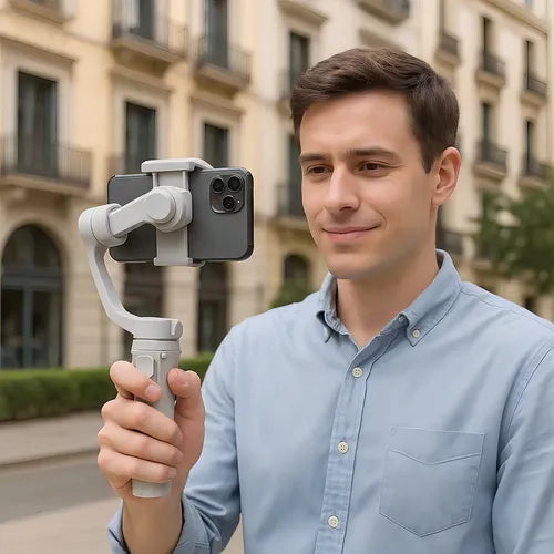 Estabilizador Gimbal Plegable Diegmark F5d Para Celular Con Control De Zoom Y Trípode Negro