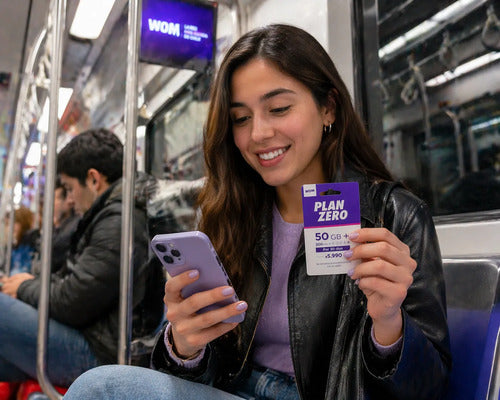 Chip Prepago Wom Plan Zero Incluye 50 Gb + 500 Min Esim 3 En 1