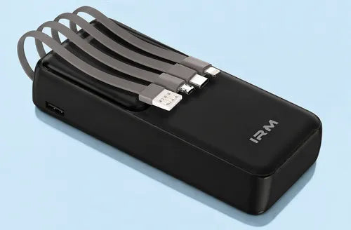 Powerbank 20000mah Cables Integrados Carga Rápida Universal Negro