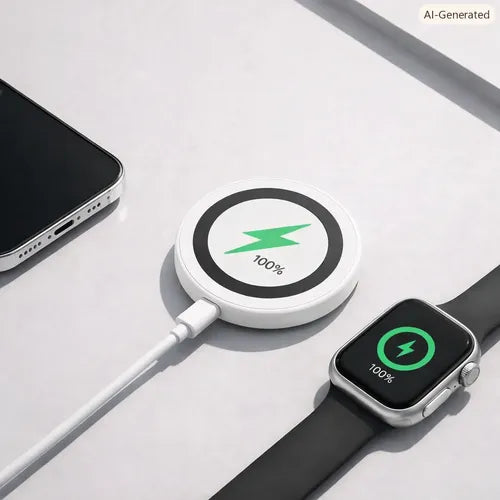 Cargador Magnético Inalámbrico 15w Compatible Con iPhone Blanco
