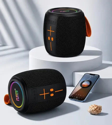 Parlante Portátil Rsm Hm-805 Bluetooth Con Radio Y Luces Led Negro
