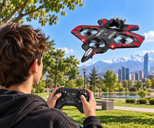 Avión Thunder Charge 2.4ghz Control Remoto 360o Para Jóvenes Negro