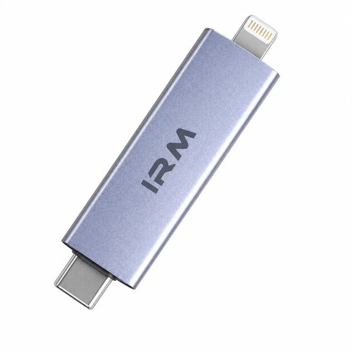 Lector De Tarjetas Micro Sd Y Tf Irm Con Usb C Y Usb Para iPhone Gris