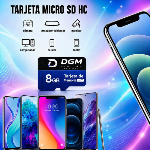 Tarjeta Microsdhc Diegmark 8gb Clase 10 U1 Con Adaptador Sd Para Celulares Y Tablets