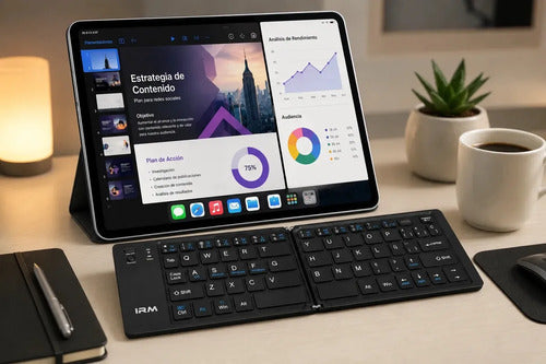 Mini Teclado Plegable Bluetooth Para Windows Ios Android Negro Español