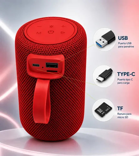 Parlante Inalámbrico A8 Bluetooth 5.3 Usb Radio Fm Luz Rgb
