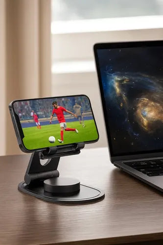Soporte Para Celular Con Ángulo Ajustable Y Base Antideslizante Negro
