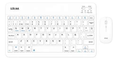 Kit Teclado Mouse Bluetooth Soporte Metal 360° Para Tablet