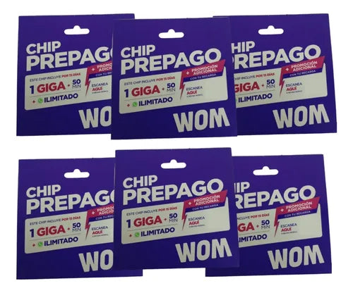 Pack Surtido 40 Chips Sim Prepago Entel Claro Wom Movistar 3 En 1