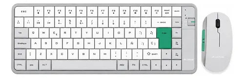 Kit Teclado Y Mouse Inalámbricos Recargables Gris Para Pc, Smart Tv Y Tablet