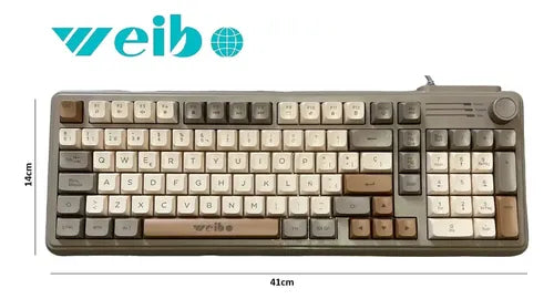 Teclado Gamer Diegmark Wb222 Con Perilla Multifunción Rgb Y Panel Numérico Gris Español Latinoamericano