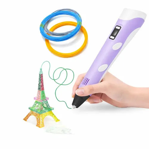 Lápiz 3d Diegmark A Batería Violeta Con Pantalla Y Temperatura Regulable Para Filamentos Pla/abs