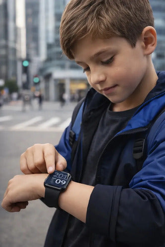 Smartwatch Infantil Diegmark Hw22 Pro Con Llamadas Bluetooth Y Pantalla Hd De 1.75  Negro Hebilla