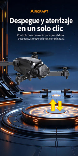 Drone Plegable Wifi Con Cámara Hd Control Remoto Giro 360° Gris