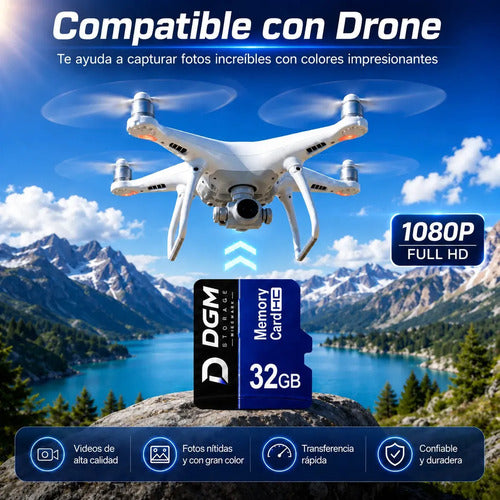 Tarjeta Microsdhc Diegmark 32 Gb Clase 10 Con Adaptador Sd Para Celulares Y Tablets